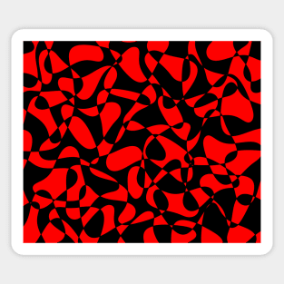 Abstract pattern -  black and orange. Sticker